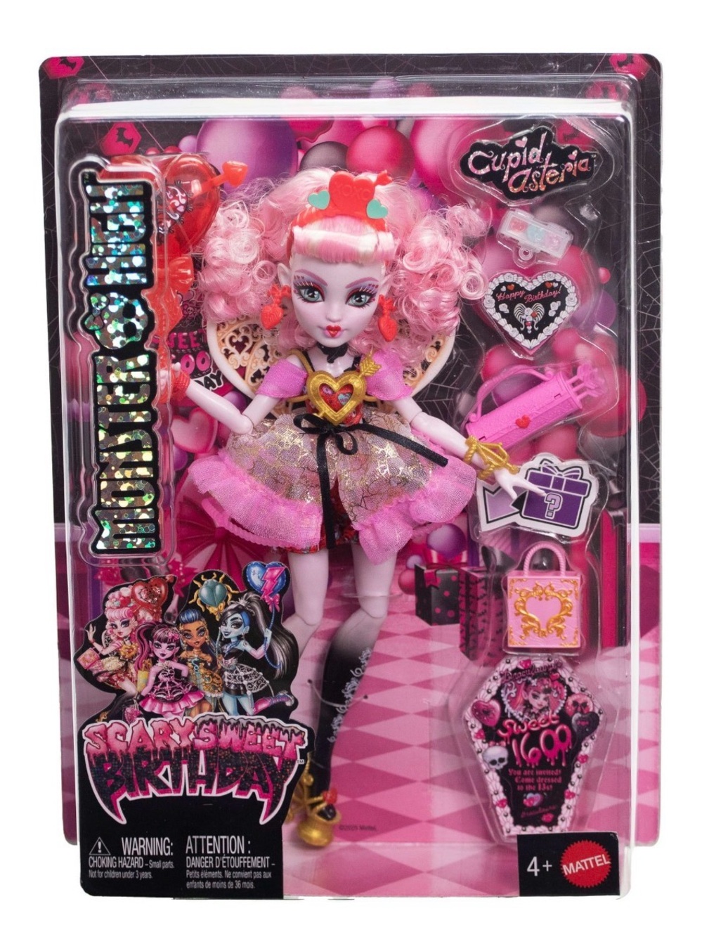 Mattel Cupid Castaña Pink and Gold Monster High Doll